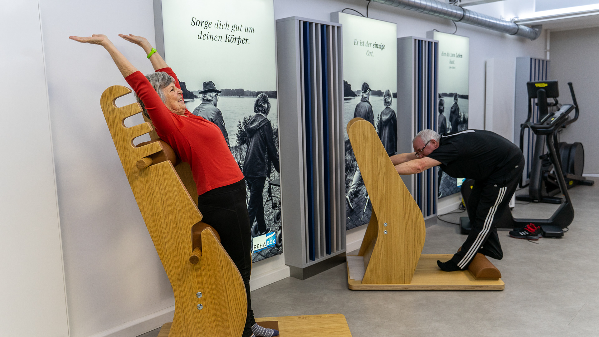 FACHLICH BETREUTES BEWEGLICHKEITS- UND AUSDAUERTRAINING bei REHABOX Mettmann
