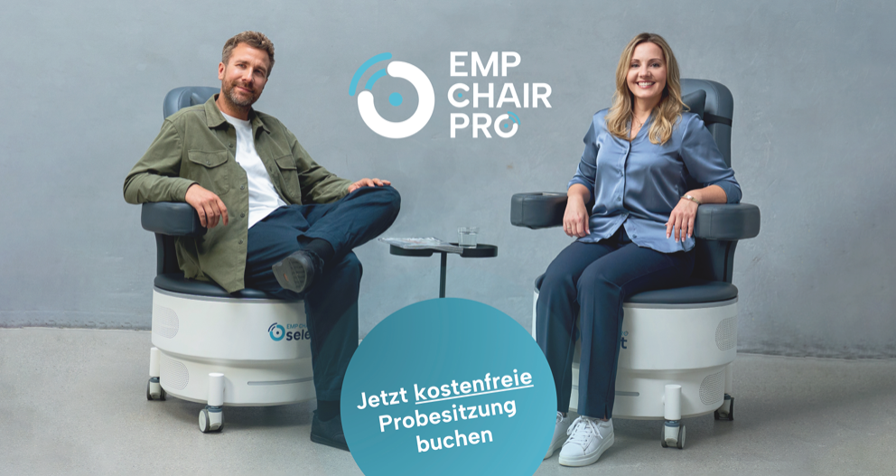 EMP Chair Pro Select – elektromagnetische Tiefenstimulation im Sitzen