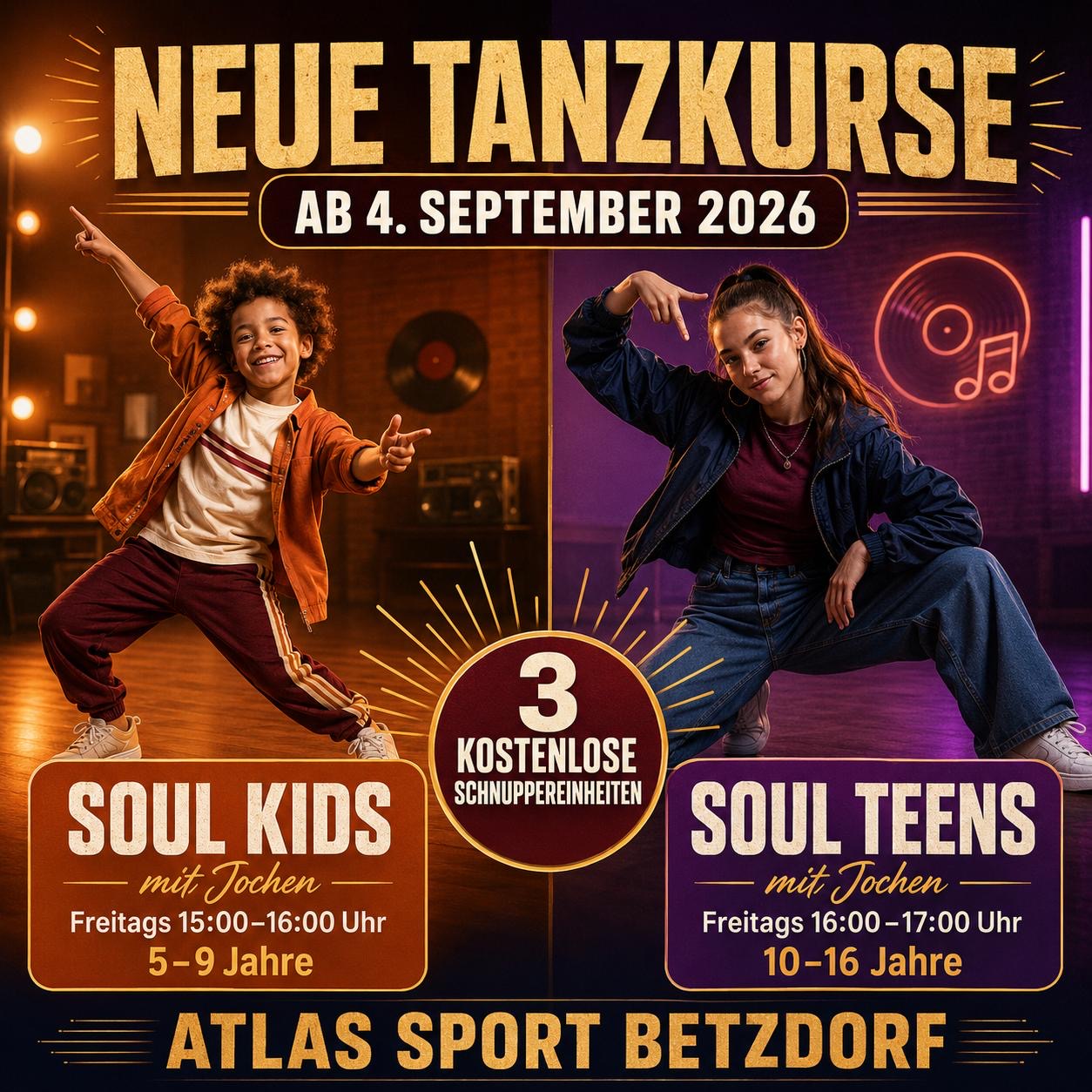 Soul Kids und Soul Teens Tanzkurs bei Atlas Sport Betzdorf